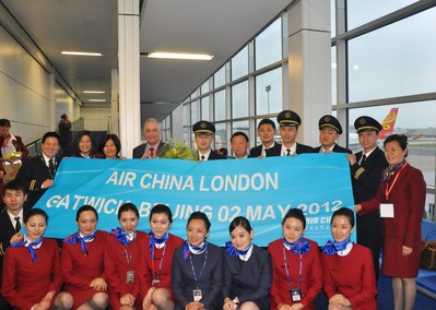 國航助力2012年奧運會　開通北京直飛倫敦蓋特威克機(jī)場航線