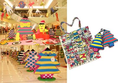 海港城 kidX 幻變成色彩繽紛的外星世界，滿布溫暖的冷織圣誕樹，更推出圣誕期間限定紀念品，為“香港血癌基金”籌款。